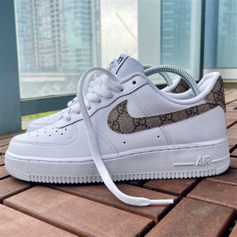 gucci air force 1 sneakers|Gucci af1 low gg fabric.